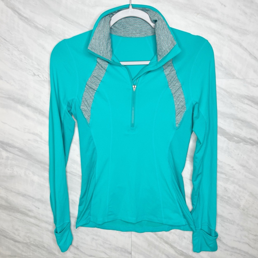 Lululemon L/S Teal Half Zip 6